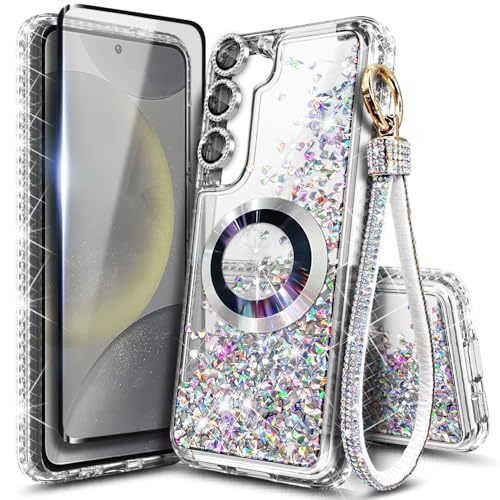 Coque Samsung S23 Plus paillettes MagSafe idée cadeau anniversaire femme