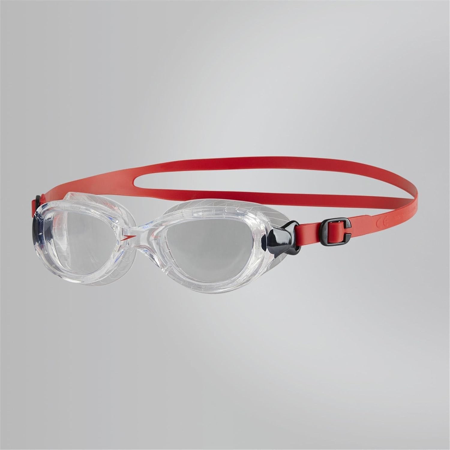 Speedo Kinder Futura Classic Schwimmbrille | Anti-Beschlag | Wasserdicht Lava Red/Clear One Size