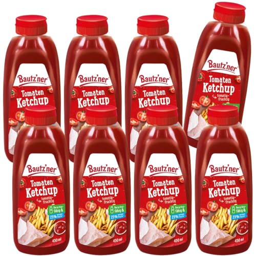 BAUTZ'NER Tomaten Ketchup, 8er Pack (8 x 450 ml)