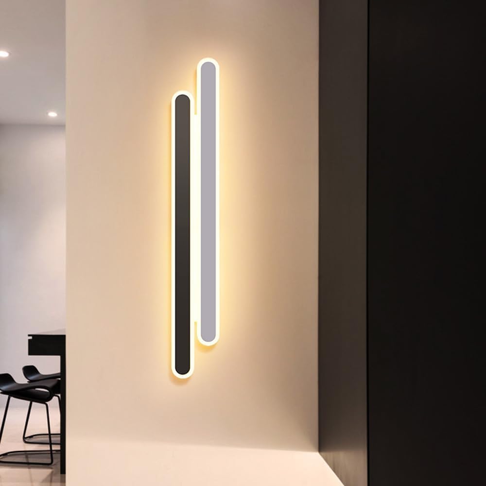GHKryD wall lamp, Sconce Linear Led Wall Lights LED Mounted Lamp Hardwired for Bedroom Living Room Hallway(A,80 * 15cm)