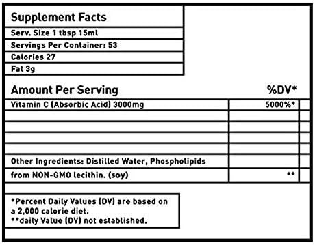 Miniatura 5 de Nueva fórmulanueva gestión, mejor que nunca, vitamina C liposomal definitiva, 3000 mg por porción, 16 onzas, 1 mejor liposomal C en el mercado hoy