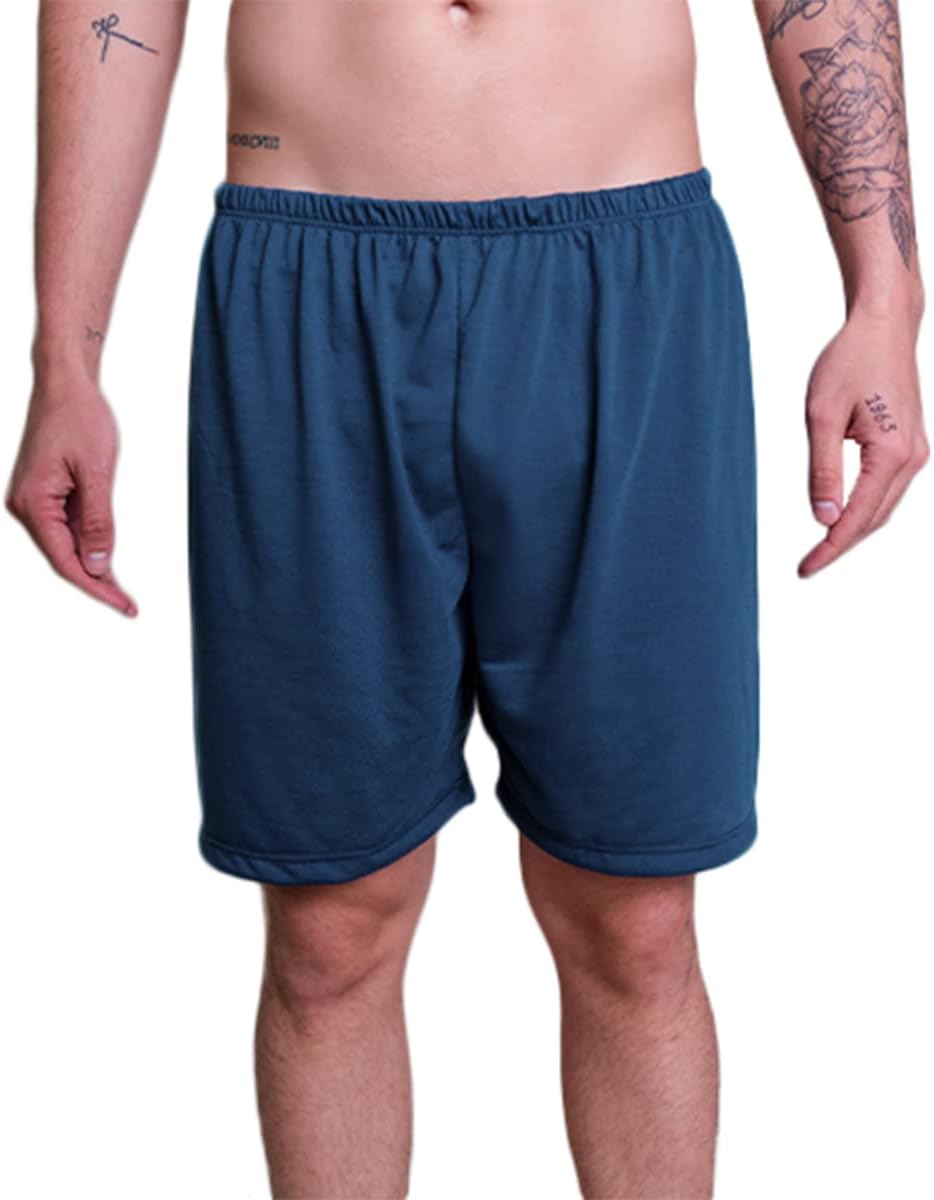 Samba Canção Masculina Malha Short Para Dormir Cueca Pijama Conforto Lisa