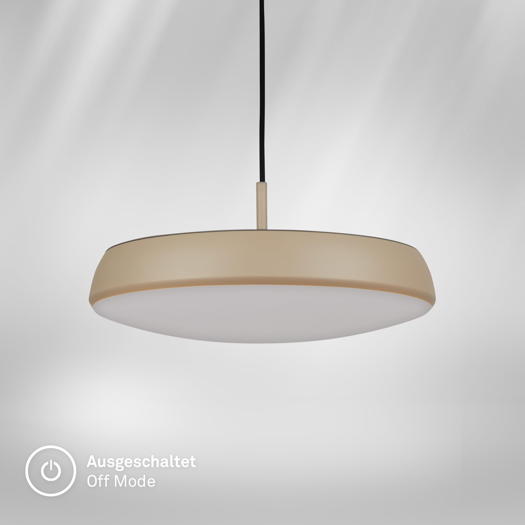 BRILONER - LED Pendelleuchte mit warmweißem Licht, 14,5W, 1800lm, Deckenleuchte, Pendelleuchte Esstisch, Küchenlampe hängend, Hängelampe Esstisch, Esszimmerlampe, 35x120 cm, Anthrazit-Macchiato