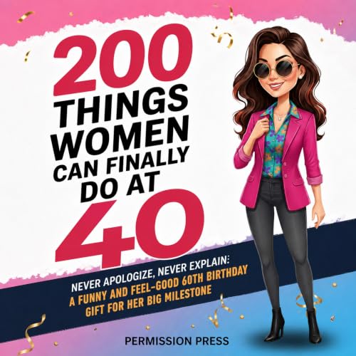 Diseño de la portada del título 200 Things Women Can Finally Do at 40