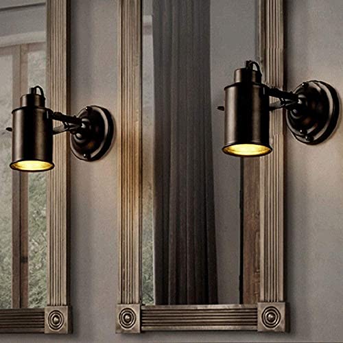 Aplique de pared vintage E27 de hierro retro para dormitorios y salones modernos 3