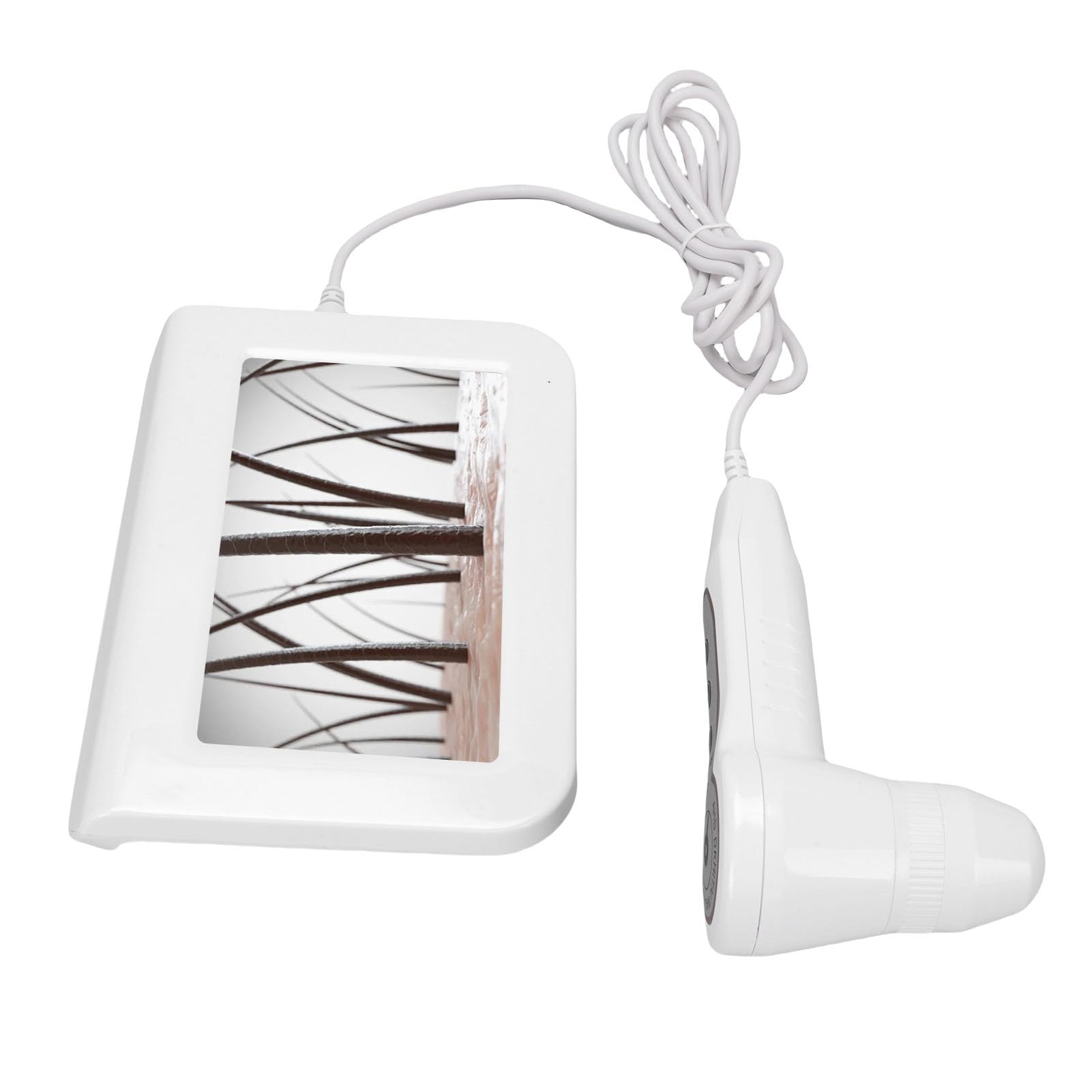 Analizador de Cabello y Piel 7 Pulgadas, Escáner Capilar Profesional 200x Alta Resolución, Diagnóstico Folículo Hidratación Facial (Enchufe la UE)