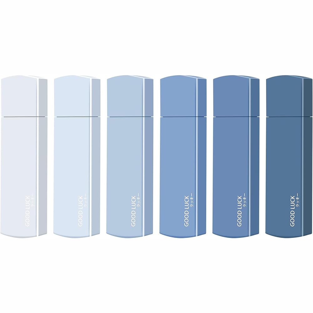SENRISE 6Pcs Pastel Correction Tapes, Cute Gradient Instant Correction Rollers Morandi Color Pocket Correction Tape for Home School Office Home Kids Stationery Supplies (Gradient Blue)
