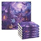 SKYSHU Halloween-Kürbis-Mikrofaser-Küchenwaschlappen, weich, saugfähig...