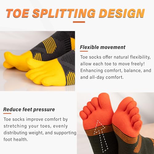 Image of Hylaea No Show Running Athletic Anti-Blister Wicking Coolmax Socks, Seamless Anti-odor