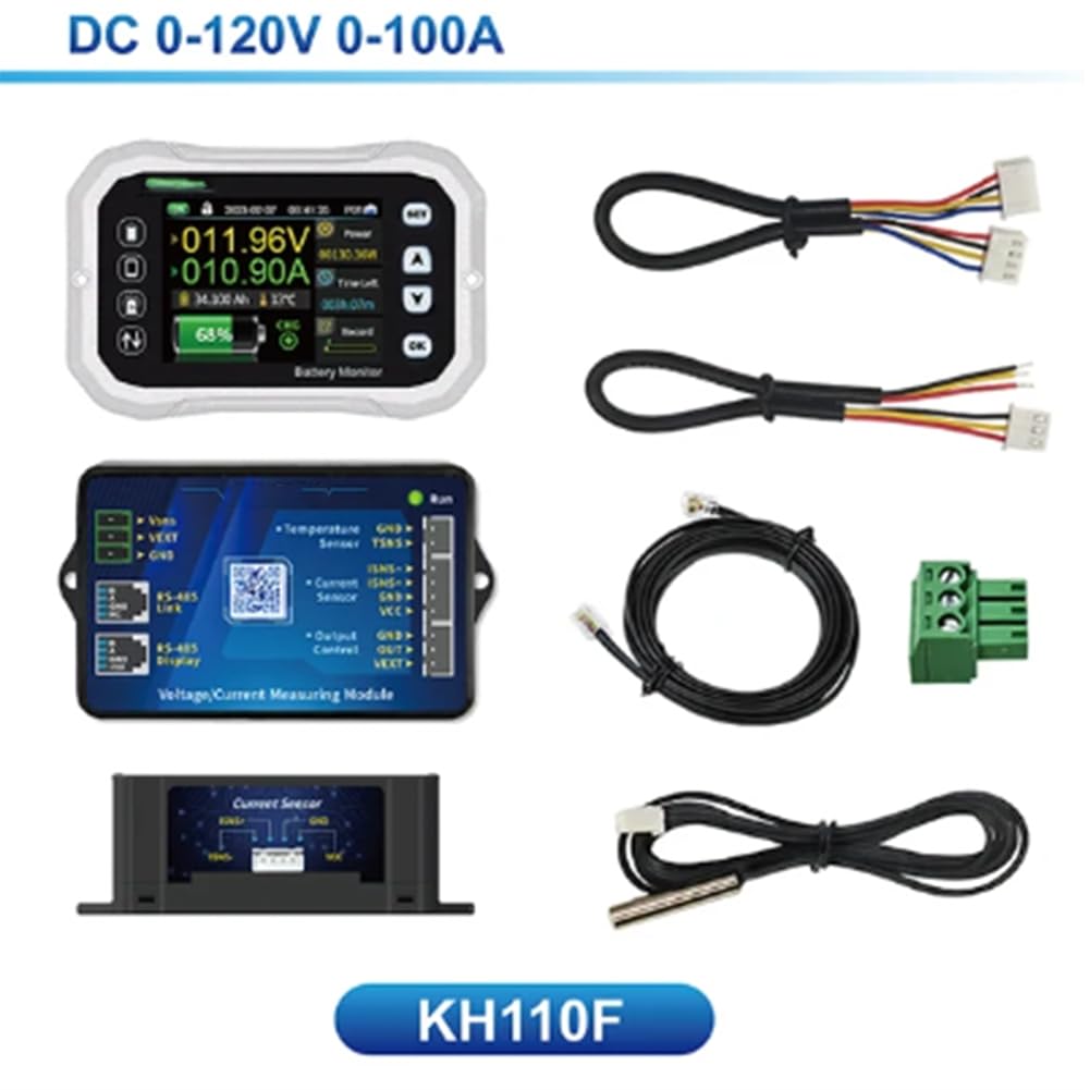 KH110F Monitor Batteria Bluetooth 0-120 V 100 Un Tester di Tensione e Corrente Indicatore di capacità Batteria RV VA Misuratore di Coulomb
