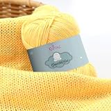 GentleBliss Soft Baby Yarn for Crocheting, 8-Pack (880Yds / 400G), Free Patterns, Beginners Friendly - Acrylic Baby Blanket Yarn for Knitting - Light Worsted 3 DK Weight - Lemon Yellow