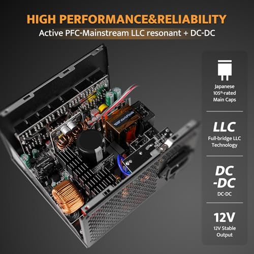 darkFlash darkFlash PMT850 完全モジュラー電源 ATX 3.1& PCIe 5.1対応 の商品画像 5