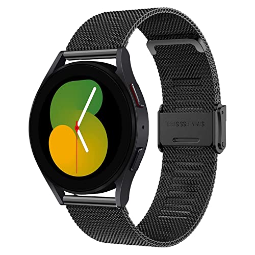 Bracelet Galaxy Watch 5, 20mm Bracelet Rechange en Acier Inoxydable Bracelet pour Galaxy Watch 5 44mm/Galaxy Watch 5 40mm/Galaxy Watch 4 40mm/44mm/Galaxy Watch 5 Pro 45mm/Galaxy Watch 4 Classic 46mm Cover