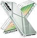 iVoler Nie Vergilbung Klar Hülle für Samsung Galaxy A56 5G mit Stoßfest Schutzecken, 1 Handyhülle mit 3 Stück Panzer Schutz Glas, [Militärischer Schutz] Transparent Schutzhülle Dünn Durchsichtige Case