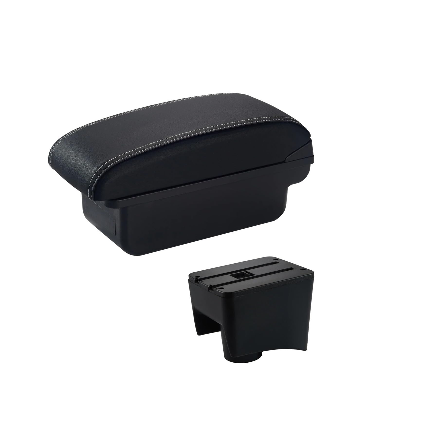 UMDJJU For VW For POLO For Mk5 6R For Vento 2010-2018 Armrest Car Box Storage Retrofit Interior Accessories Car Centre Console Armrest Box(A3 White Line No USB)