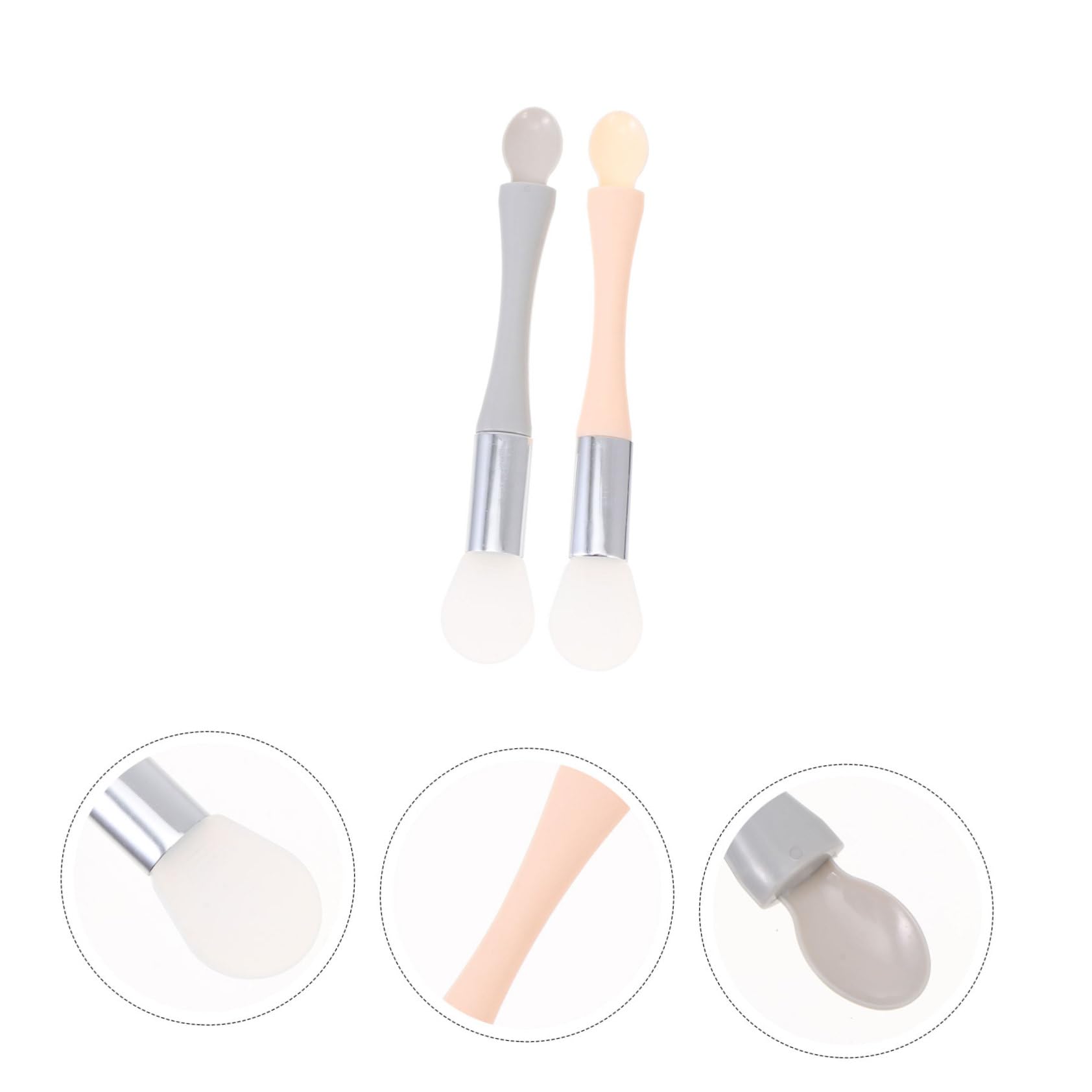 Healeved 20pièces Brosse Double Tête Pour Masque Visage Applicateurs Pour Soins De Peau Outils Multifonctions Aléatoires