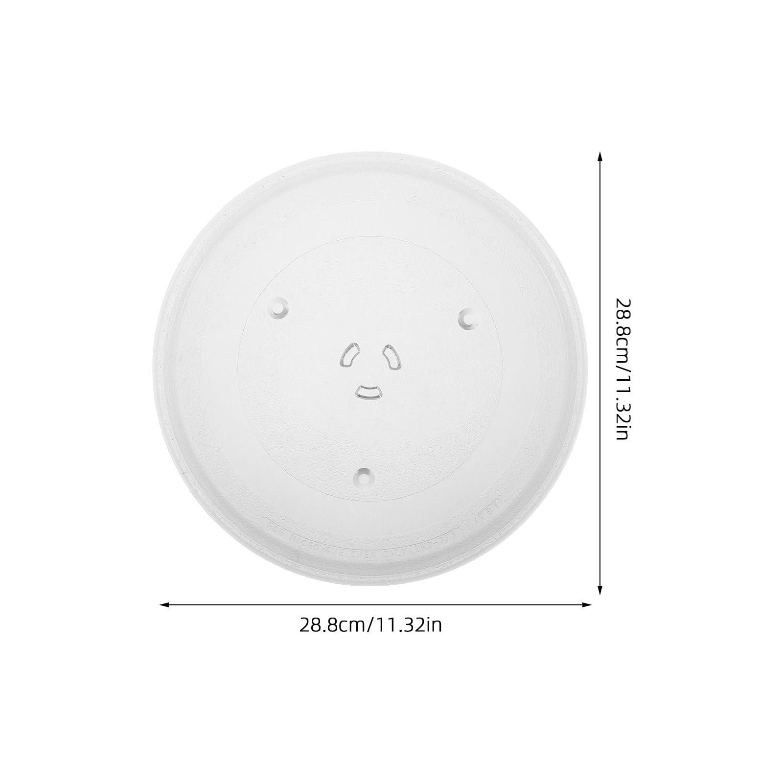 Plato giratorio para microondas: bandeja de repuesto de vidrio para microondas compatible con Samsung - Plato giratorio de 28,8 cm resistente al calor
