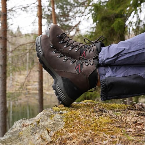 Alpina PRIMA MID Waterproof Hiking Work Boots – Full Leather Ankle High Outdoor Shoes with Breathable Membrane, All Weather Grip, Comfortable for Men and Women, Made in Europe4