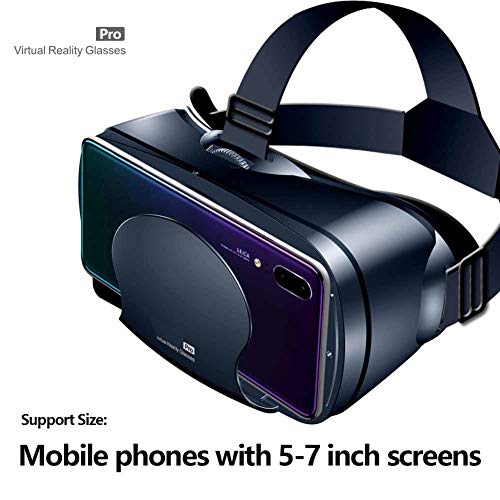 Casque de réalité virtuelle 3D VR avec micro-casque pour iPhone et Android 7 pouces