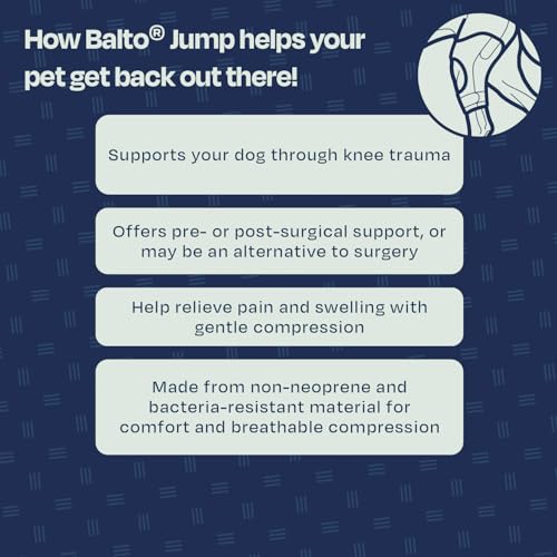 Image of Balto Jump Dog Knee Brace - Orthopedic ACL /CCL Support for Dogs - Adjustable Leg Stabilizer for Joint Pain, Injury Recovery & Arthritis - Vet-Approved Canine Knee Support (Small, Left Leg)
