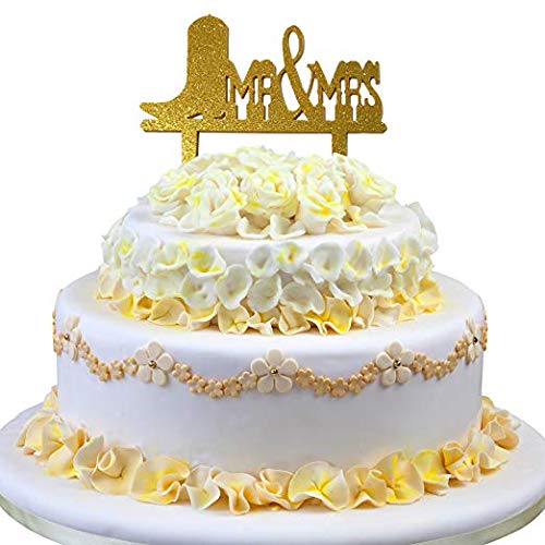 Jennygems Country Wedding Anniversary Cake Topper Cowboy Cowgirl Country Western Theme Amazon In Grocery Gourmet Foods