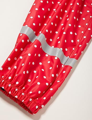 Playshoes Pantaloni Fango, Salopette Antipioggia, Sfoderati, Unisex - Bambini E Ragazzi, Punti Rossi, 98 - 11