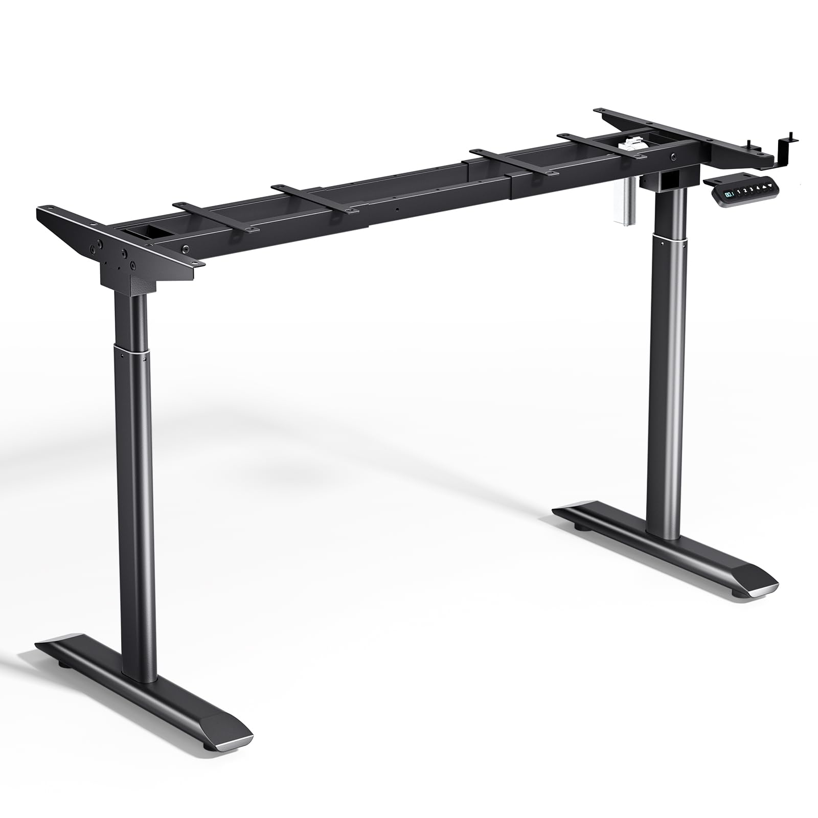 Aomdom Schreibtisch Gestell höhenverstellbar 70-115CM，Tischgestell mit 3-Gang-Verstellung und 4-stufiger Speichersteuerung, 1-Motor und 1-digitales Bedienfeld, Gewicht von 70 KG