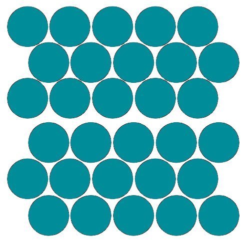 Juego de 180 círculos de lunares de vinilo para decoración del hogar (turquesa)