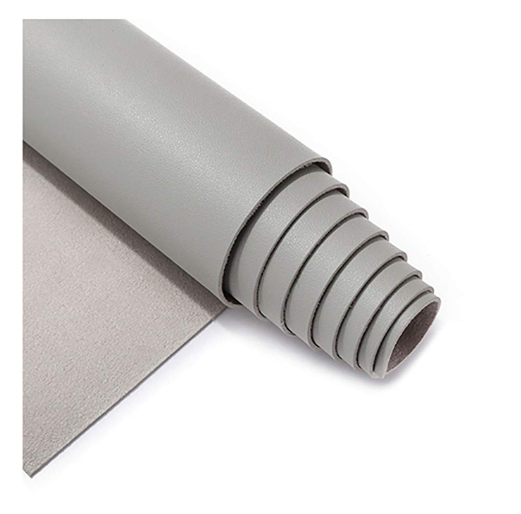 wangk Arkusze ze sztucznej skóry bawełna tył do produkcji kolczyków i kokardek, rękodzieło DIY sztuczna skóra skóra materiał tapicerski materiał do produkcji kokardek i kolczyków - jasnoszary 9 # 1,38 × 2 m