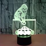  La luz creativa visual en 3D es una luz de atmósfera artística innovadora, una placa de guía de luz acrílica óptica que graba varios gráficos 2D, impacto visual 3D. Efectos de iluminación únicos Impresionantes luces decorativas para el hogar con ilusión visual que hacen que su habitación sea más interesante.