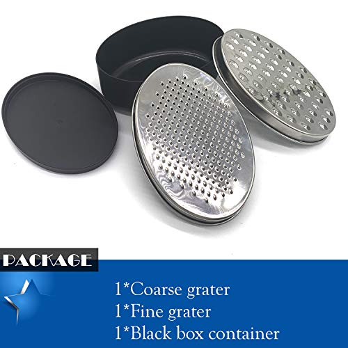 Cheese Grater Citrus Lemon Zester With Food Storage Container & Lid - Perfect For Hard Parmesan Or Soft Cheddar Cheeses, Ginger, Vegetables, Butter, Chocolate & Nutmeg (Black) #TOP6