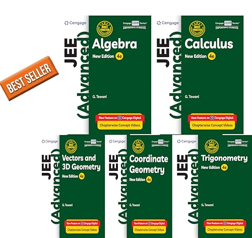 Image of C.E.N.G.A.G.E. JEE Advanced Mathematics - G. Tewani - Algebra + Calculus + Vector 3D + Coordinate Geometry + Trigonometry - Combo Set of 5 Books - ... Videos - 4th /Ed. For 2027 JEE Advanced Exams
