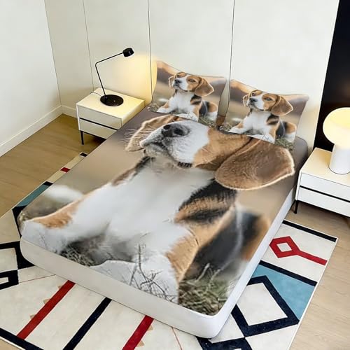 Drap housse beagle imprimé 3D pour chambre d'enfant - 5