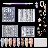 Look Y2K creativo senza studio:Questo set per unghie con stampini e stampi in silicone per unghie in gel 3D porta i modelli Y2K direttamente sulle tue unghie. Con i modelli per stamping, è facile creare design accattivanti a casa senza stress da professionista