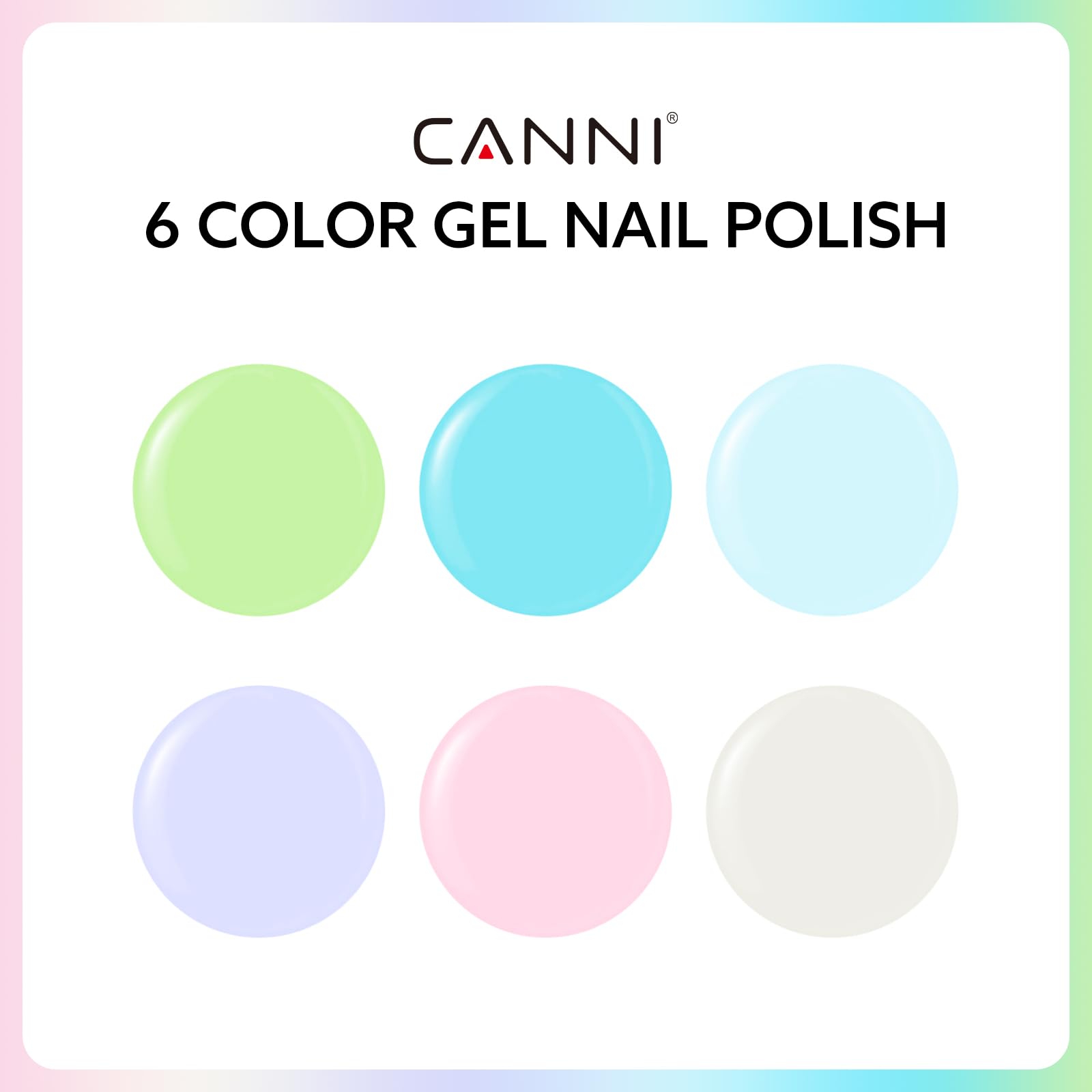CANNI 9ml Hema-Free Gel Nail Polish Set- 6Pcs White Black Burgundy Red Purple Nude Colors Gel Polish Kit, Soak Off LED Nail Gel Manicure Kit DIY at Home Salon Gifts for Women Girls