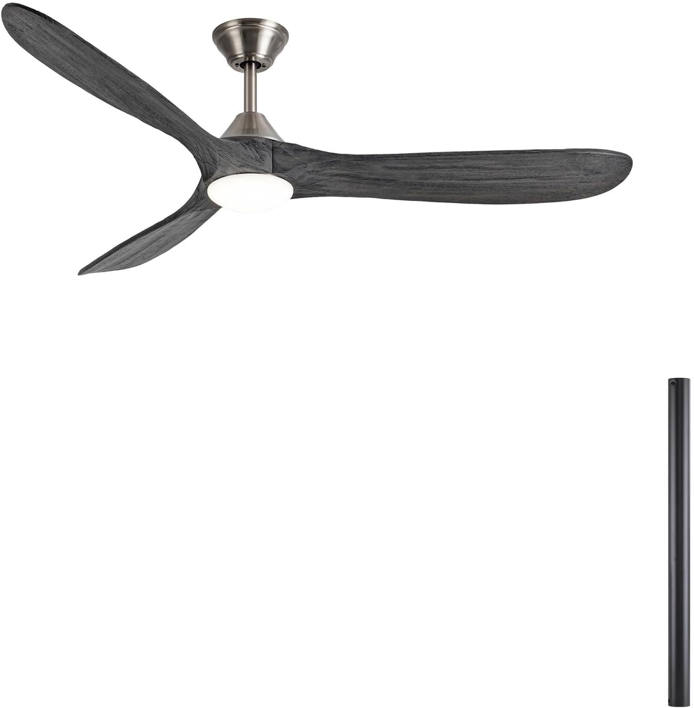 60 inch Gray Ceiling Fan with 40 inch Downrod