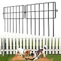 Tilvex 17in(H) x 10ft(L) Garden Fence Animal Barrier No Dig, 10 Panels Rustproof Small Metal Fencing, 1.5in Gap Fence Border, Outdoor Decorative Fence for Yard Dogs Rabbits