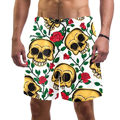 Maillots de bain hommes pour le surf short de plage JDEZ au look floral punk