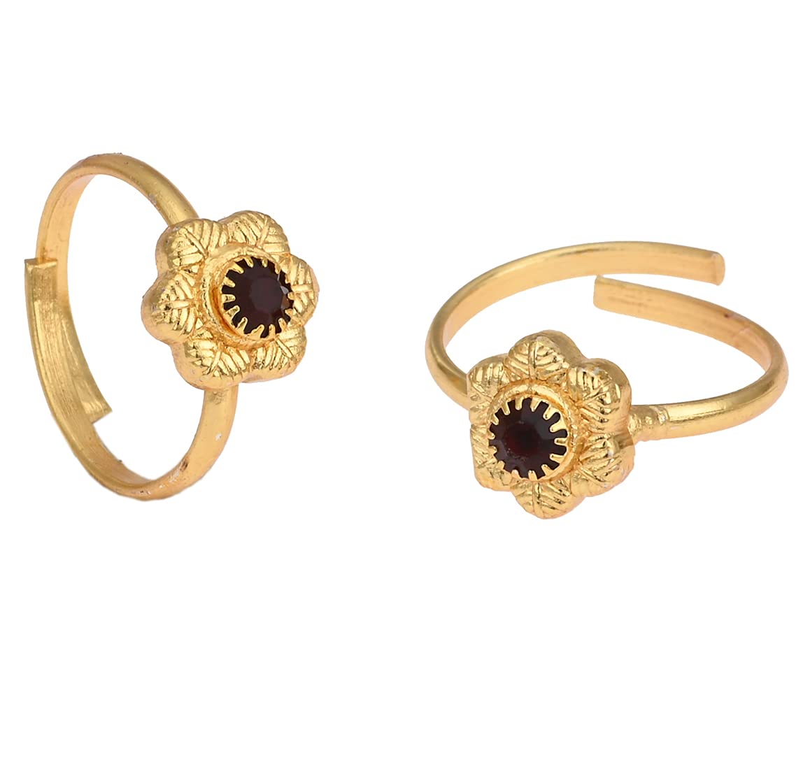 AanyaCentric Indian Traditional Ethnic Fancy Gold Plated Toe Rings Birthday Gift Oxidised Jewellery Set Gold Jewellery Set (B09H4MT3J5) Amazon Price History, Amazon Price Tracker