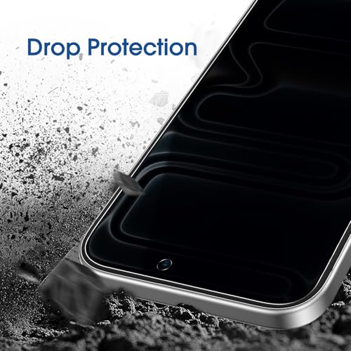 Image of amFilm OneTouch for iPhone 17 Pro Privacy Screen Protector 6.3'' 2025 | 30s Auto-Alignment, Bubble Free, Tempered Glass, 28 Anti Spy, Shatterproof, Camera Lens Protector 2+4 Pack (17P-6.3'')