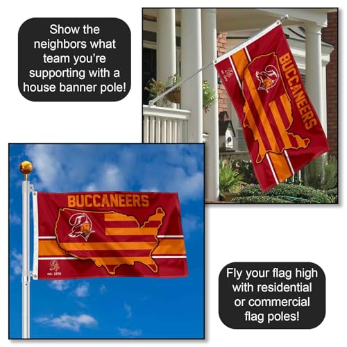 Grand drapeau Tampa Bay Buccaneers WinCraft avec oeillets de fixation
