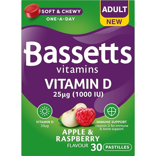 Bassetts Adult Vitamin D 25g (1000 IU) Apple & Raspberry 30 Gummies
