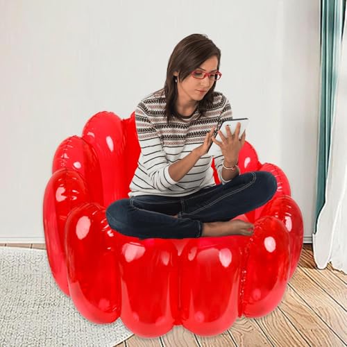 Sofá de aire portátil e inflable impermeable para camping y piscina exterior 7