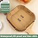LYHOLKEER 200 Pieces Air Fryer Liners, Square Airfryer Liners Disposable, Compatible with Ninja AF180UKCP 6.2L, AF140UK 4.7L, Tefal EY245840 5L, Brown, Thick, Oil-Proof and Non-Stick