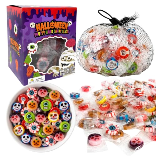 100-Count Hard Candy Slices, Individually Wrapped – Bulk Halloween Treats