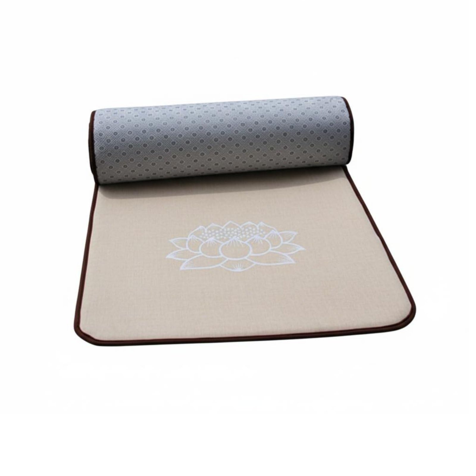 Cuscino da Preghiera in Lino Tappetino Meditazione Tappeto Devozione Cuscino Prostrazione con Nucleo Spugnoso Ammortizzante E Base Antiscivolo Adatto, Lino, 60 220cm