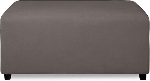 Vista 47 de PureFit Funda otomana rectangular de ajuste suave superelástica, para taburete de pies y muebles de almacenamiento plegables para sala de estar