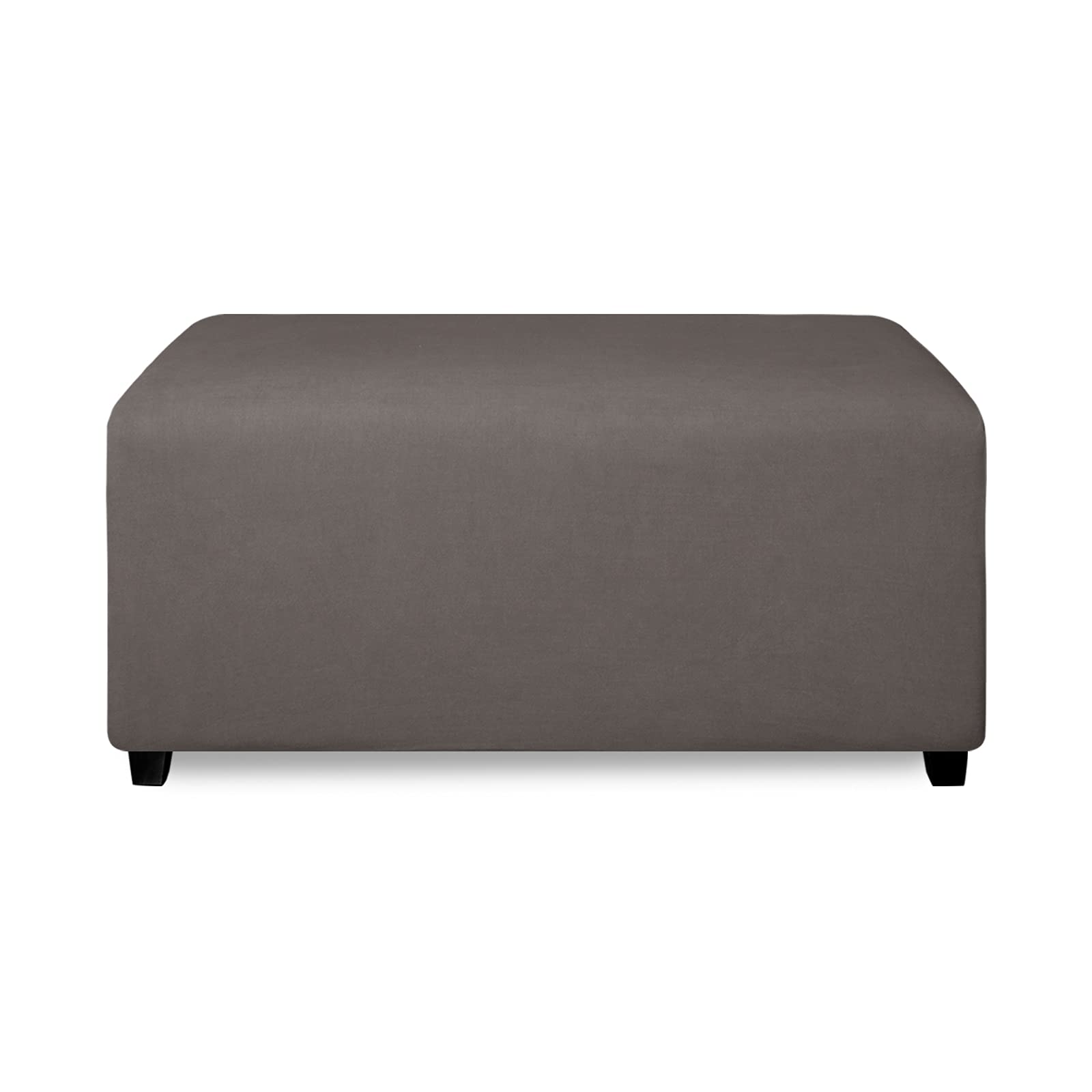 PureFit Super Stretch Soft Form Fit Ottoman Cover Rectangle - Ottoman Slipcovers for Foot Stool & Folding Storage Furniture for Living Room with
