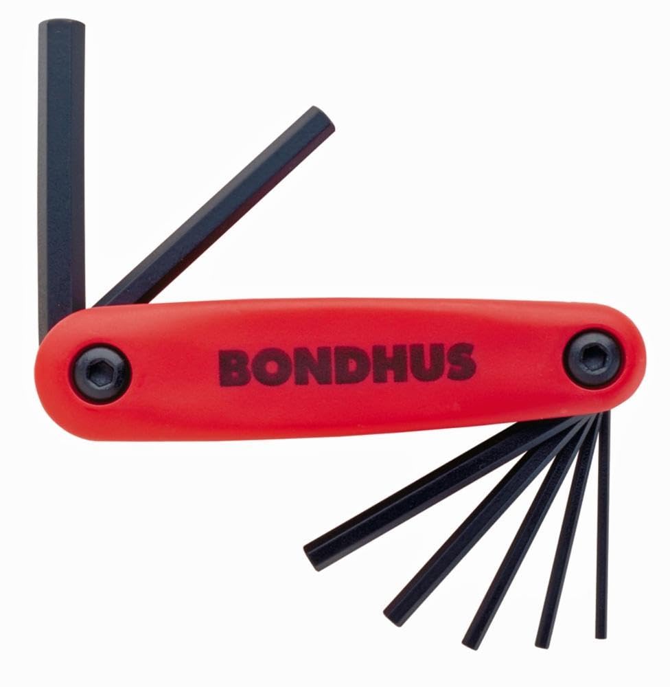 Bondhus 12587 GorillaGrip Set of 7 Hex Fold-up Keys, sizes 2-8mm