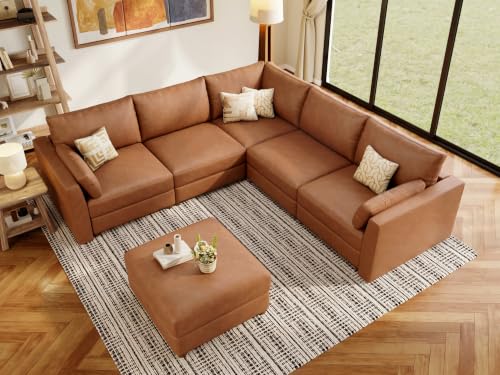 Kalafini V-Shaped Faux Leather Sectional